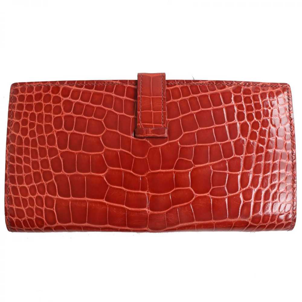 Hermes Hermes Hermes Bearn Alligator Bifold Walle… - image 3