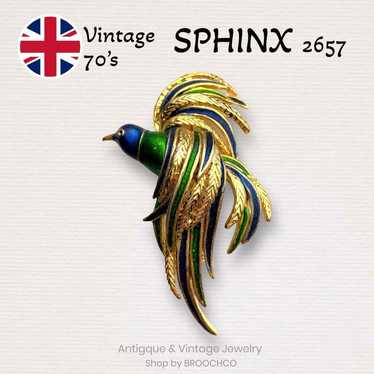 Vintage SPHINX Bird of 2024 Paradise Brooch