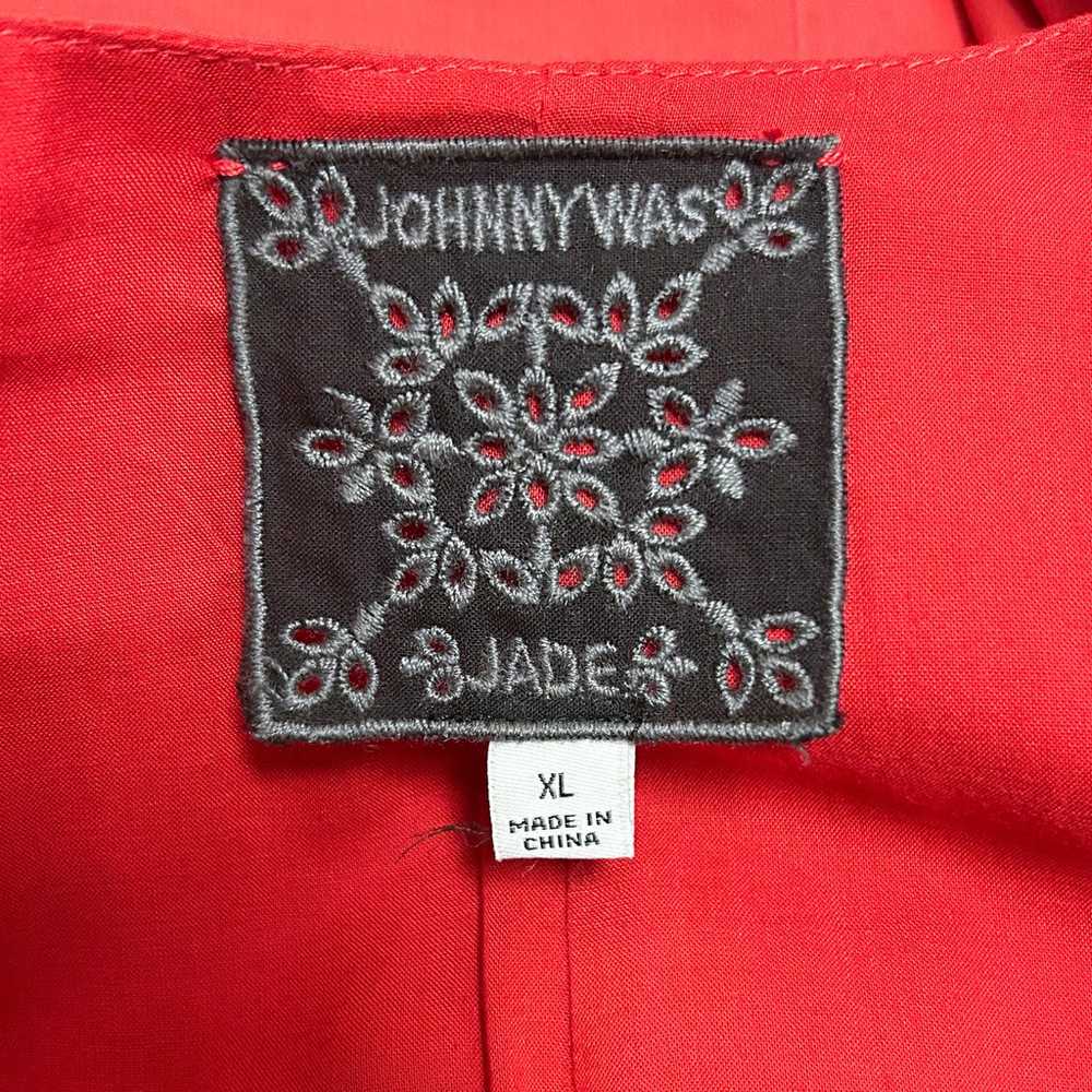 Jade Johnny Was Red Sylvia Eyelet Keyhole Round N… - image 10