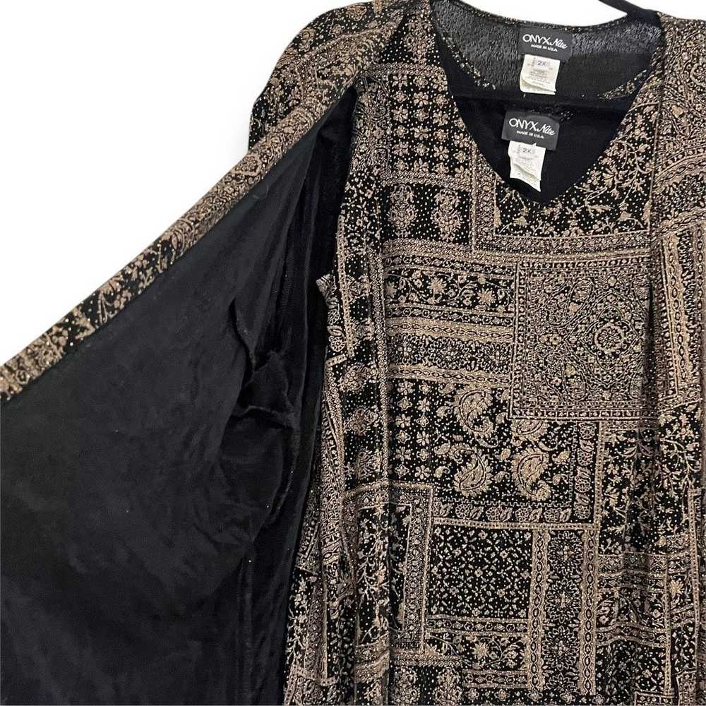 Vintage Vintage Onyx Nite glitter 2 piece blouse … - image 4