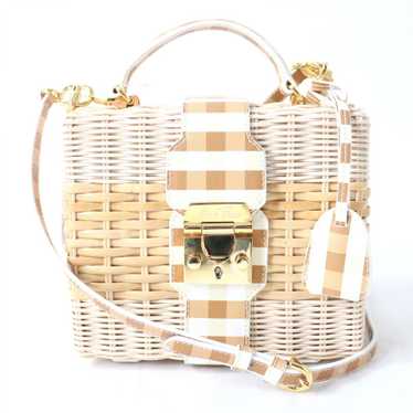 Other Other MARK CROSS Leather Basket Bag, Check … - image 1