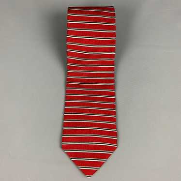 Designer SAVILE ROW Red Stripe Silk Tie