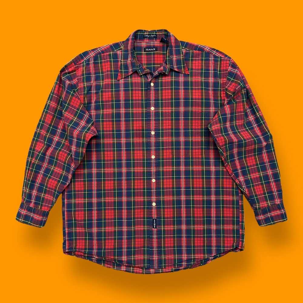 Gant × Streetwear × Vintage Vintage Plaid Shirt L… - image 1