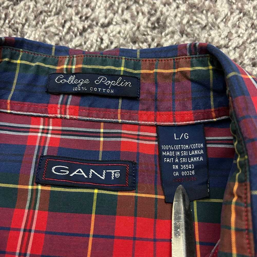 Gant × Streetwear × Vintage Vintage Plaid Shirt L… - image 2