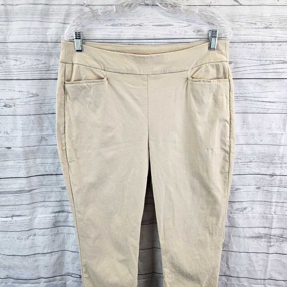 Vintage Chicos Womens Cropped Pants Sz 12 Beige P… - image 2