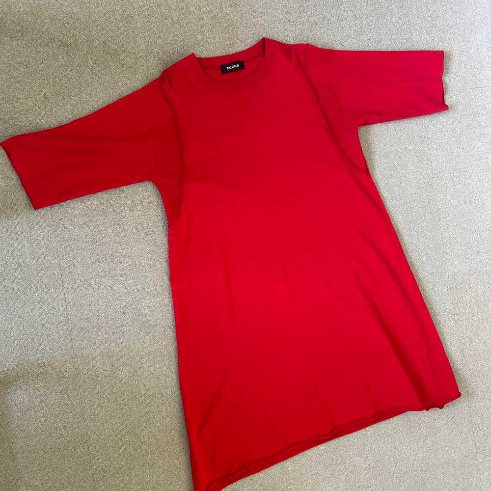 Zukka 100% Cotton Red Dress - image 1