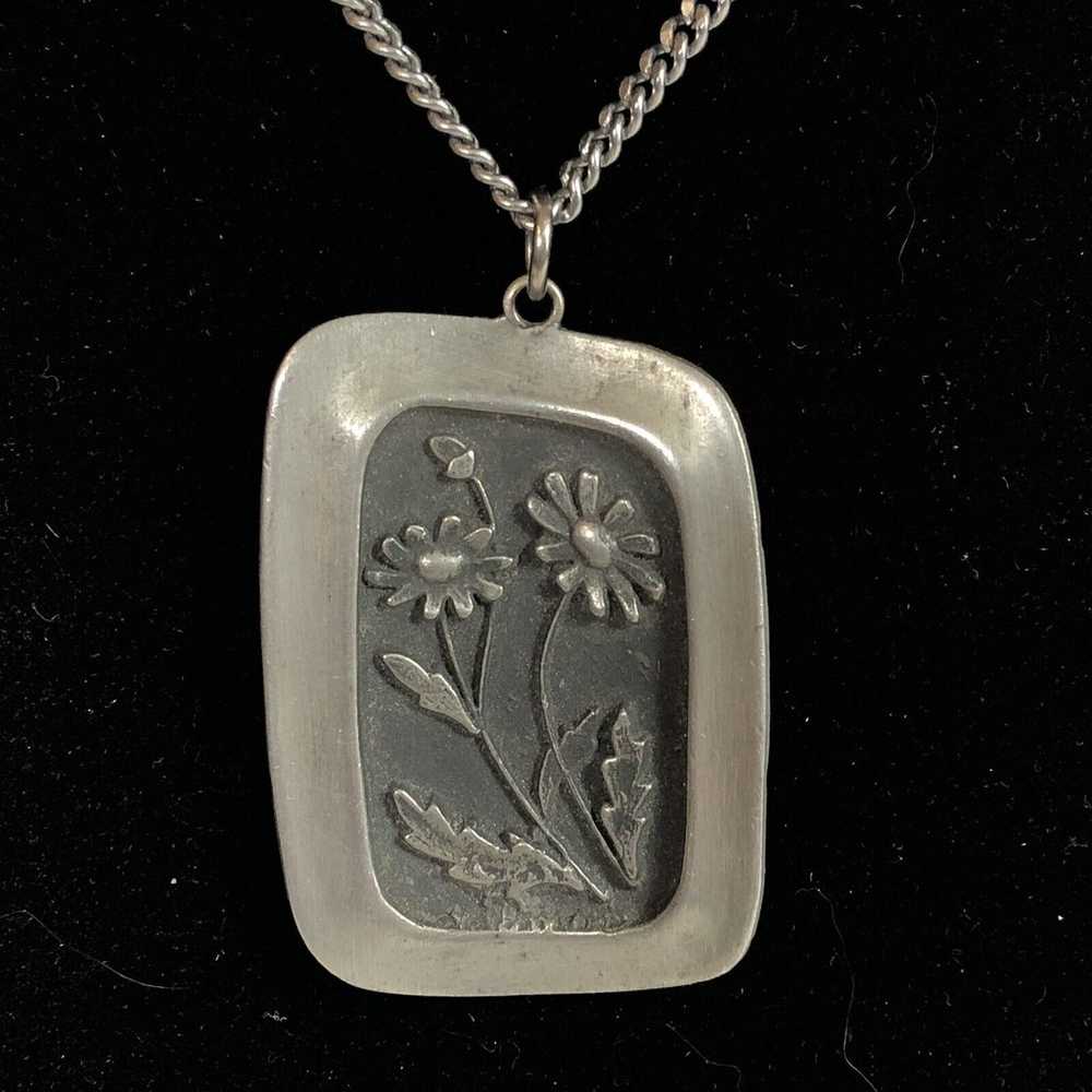 Pewter Pendant Stamped Flowers R Tennesmed Sweden… - image 11