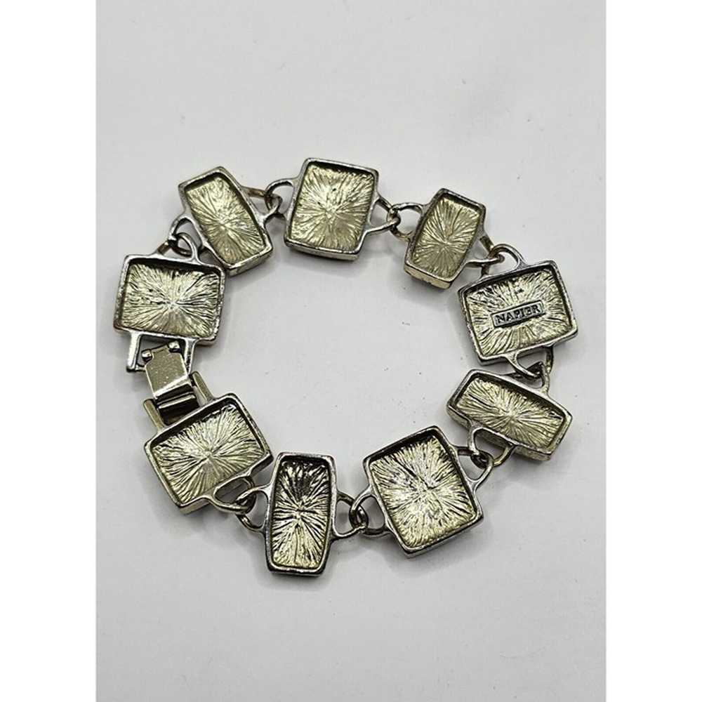 Vintage Napier enamel rectangular panel bracelet … - image 5