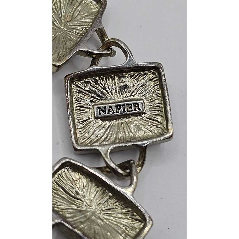 Vintage Napier enamel rectangular panel bracelet … - image 6