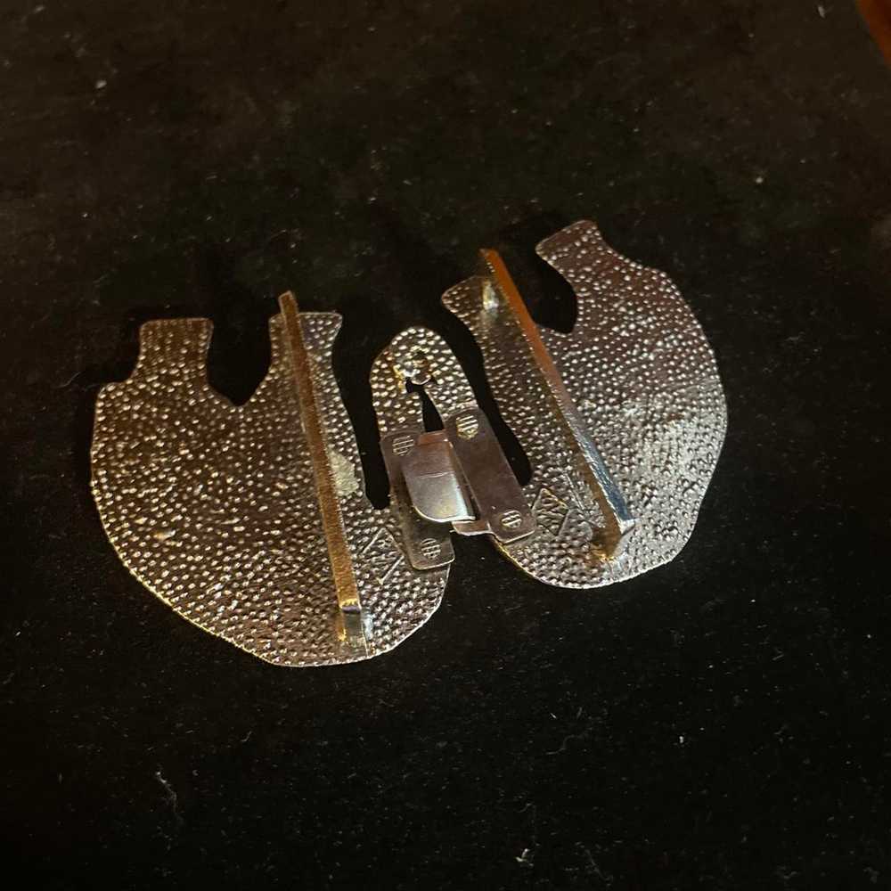 Vintage Elephant Belt Buckle Set- Unique Silver F… - image 2