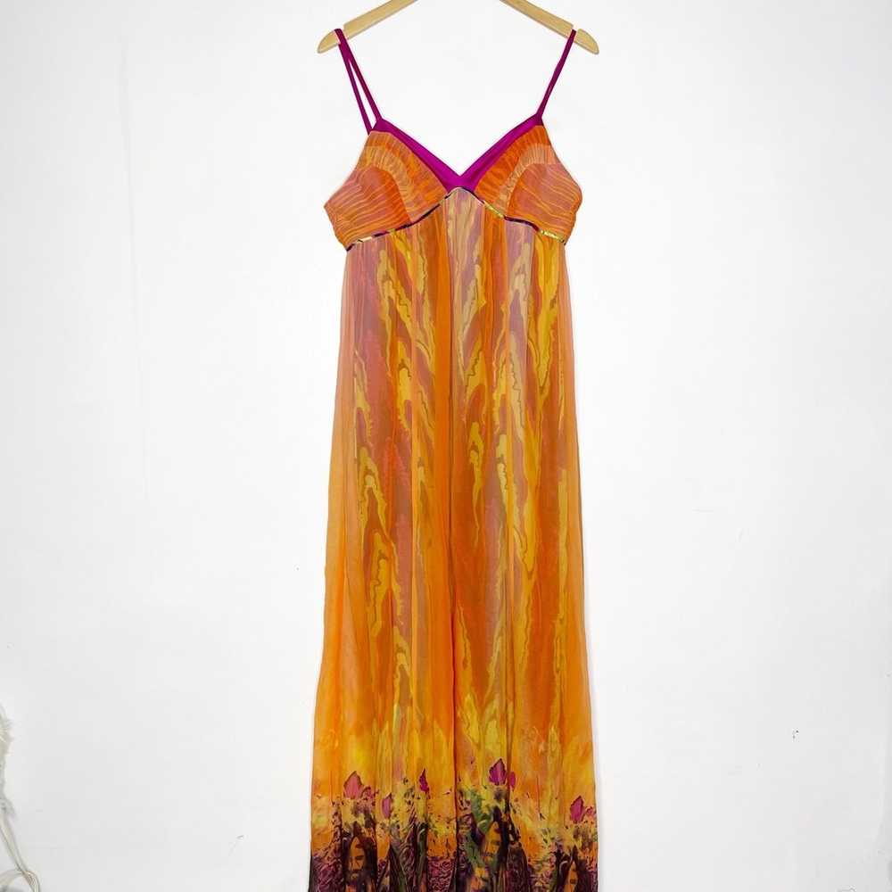 Marciano Silk Vintage Maxi Dress Size Large - image 1