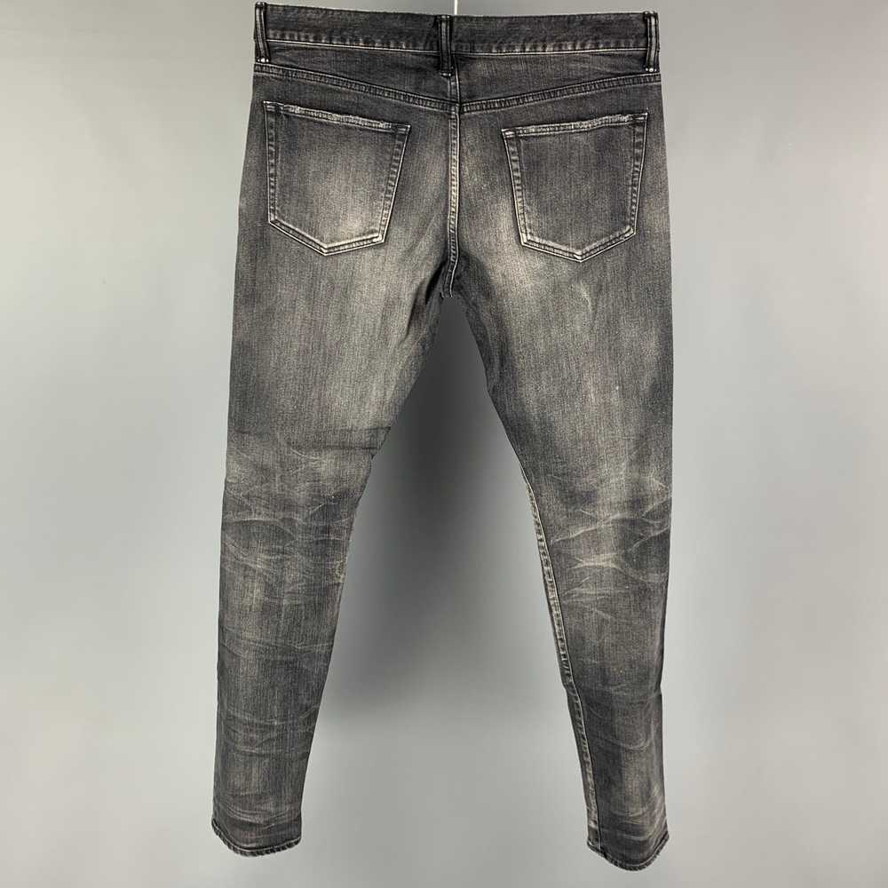 John Elliott Grey Distressed Cotton Button Fly Je… - image 3