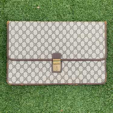 Gucci × Vintage Gucci 1980's Monogram Portfolio C… - image 1