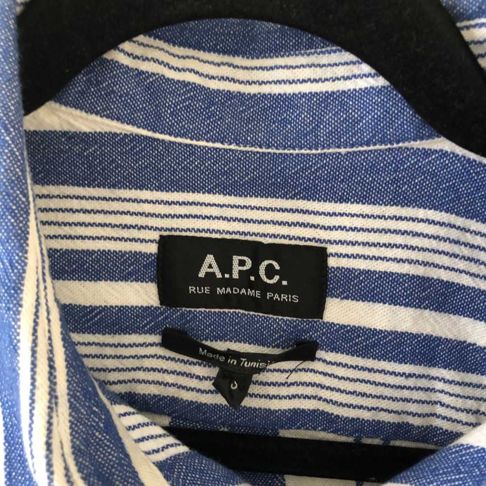 A.P.C. A.P.C Short Sleeve Striped Button Up - image 3