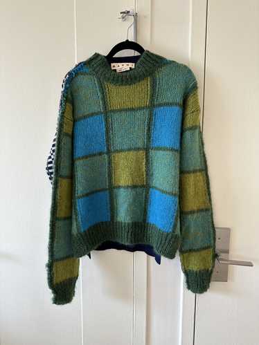 Marni Marni Check Wool/Mohair Blend Sweater