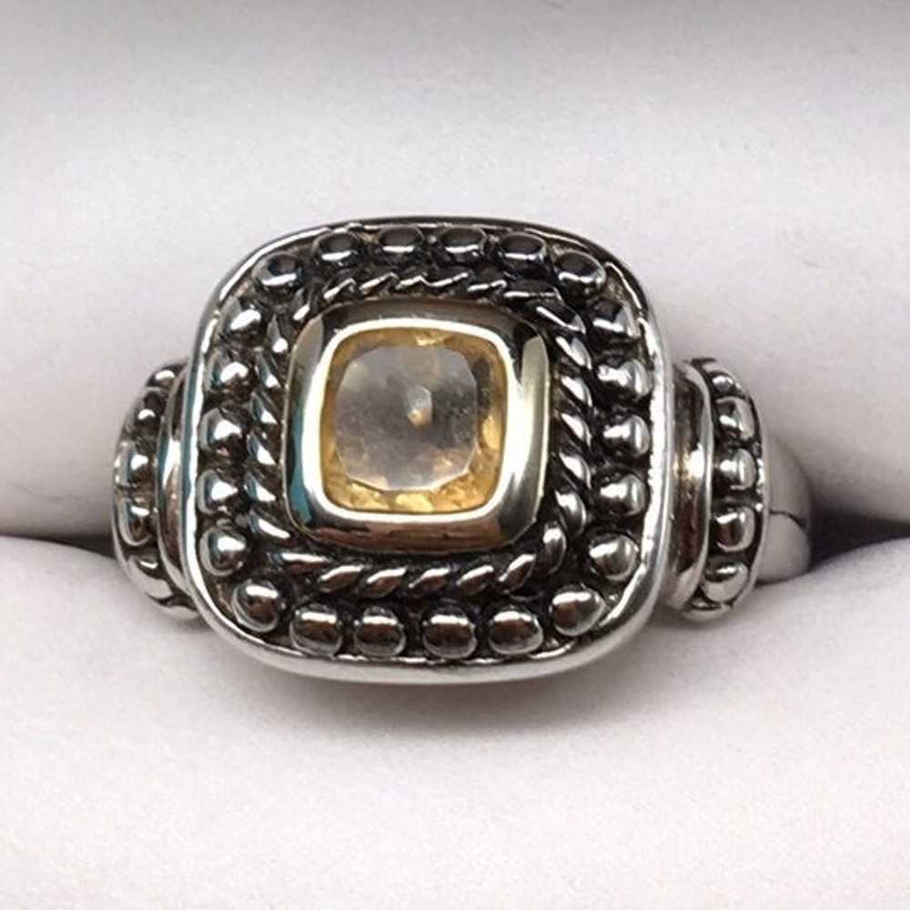 Vintage Sterling Citrine Ring - image 2