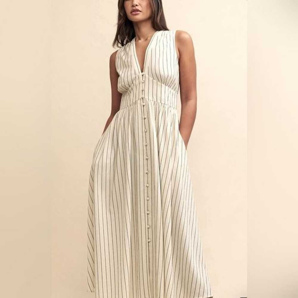 Free people dress Small Midi length Cotton/linen - image 1