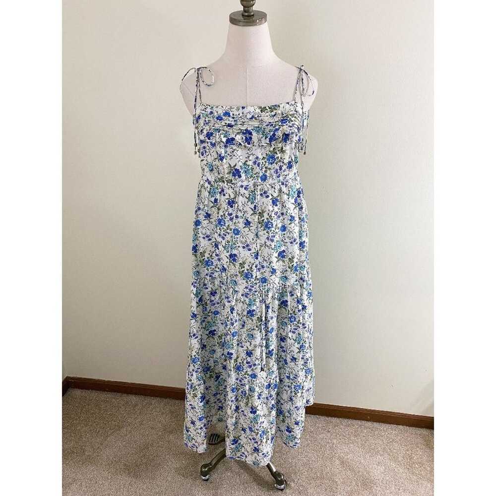 Stellah Blue & White Floral Print Midi Dress Wome… - image 2