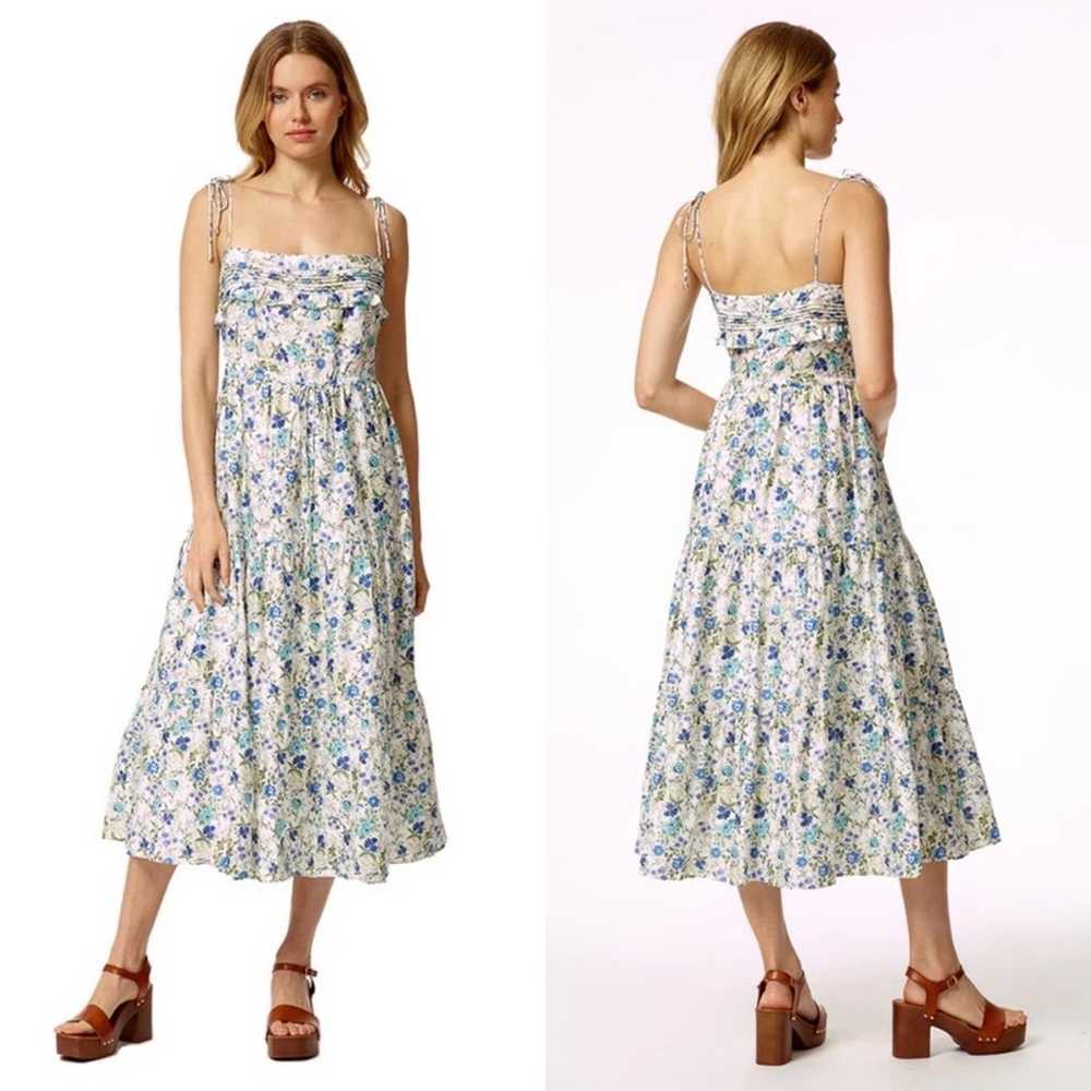 Stellah Blue & White Floral Print Midi Dress Wome… - image 9