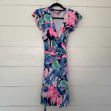 Lilly Pulitzer Women’s Medium Twyla Romper Wrap D… - image 1