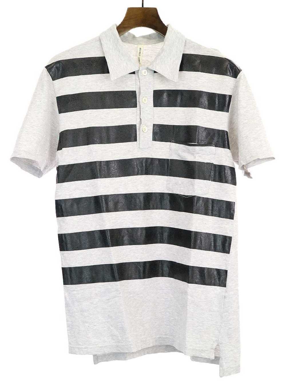 Helmut Lang PROTOTYPE S/S 1997 Rubber Striped Polo - image 1