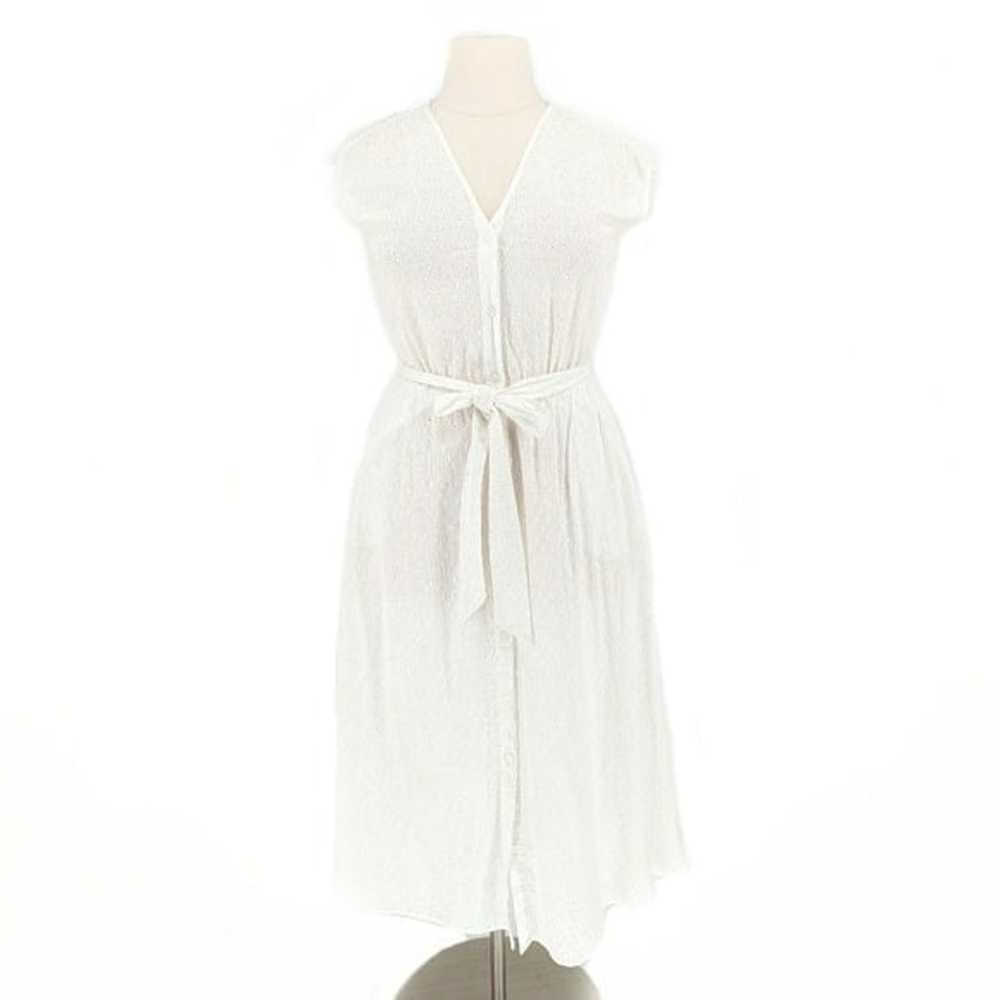 Draper James Eye Shirtdress White 14 preppy cotta… - image 1