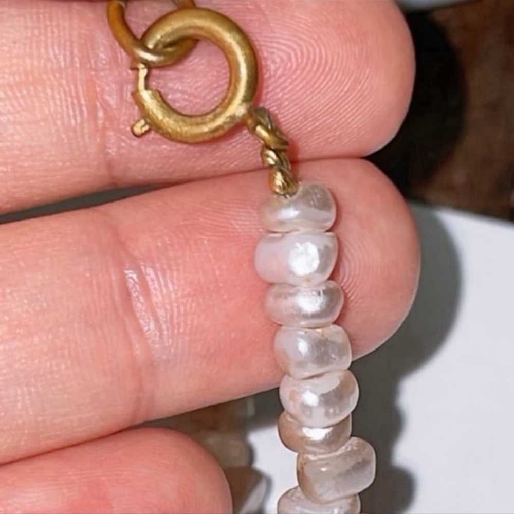 Stunning ✨VTG Rose Quartz Gemstone, Pearl,Carved … - image 7