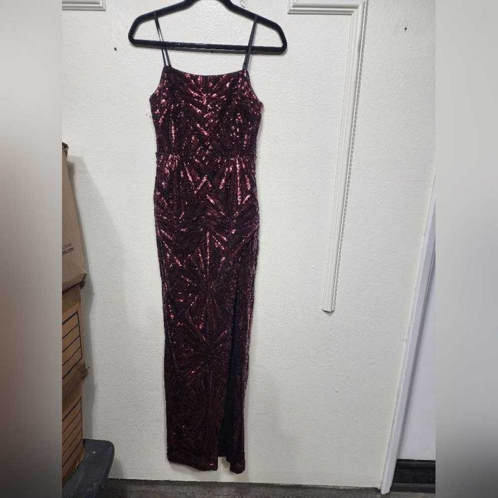 Lulus Lost In Your Eyes Burgundy Sequin Maxi Dres… - image 7