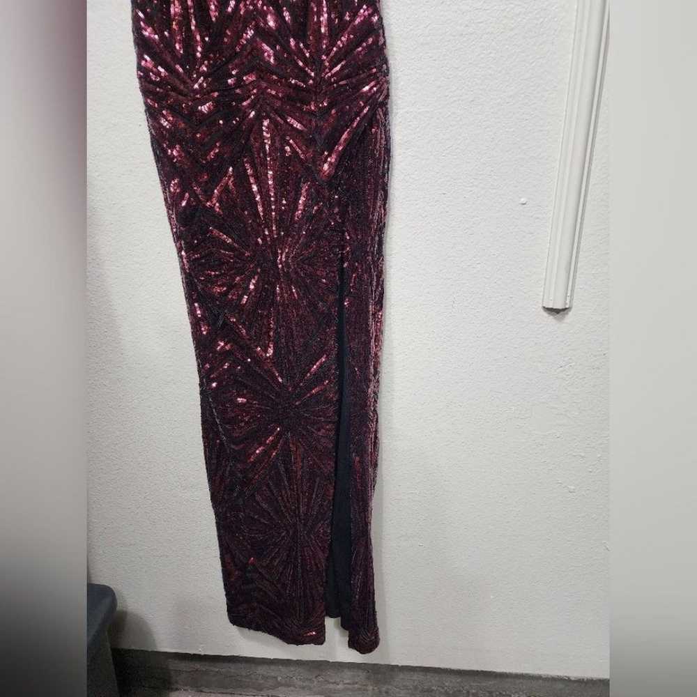 Lulus Lost In Your Eyes Burgundy Sequin Maxi Dres… - image 9