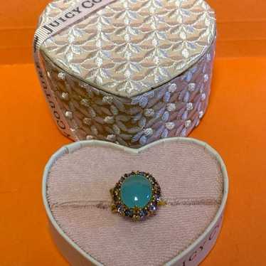 Juicy Couture Cocktail Gemstone Ring w/ Heart Sha… - image 1