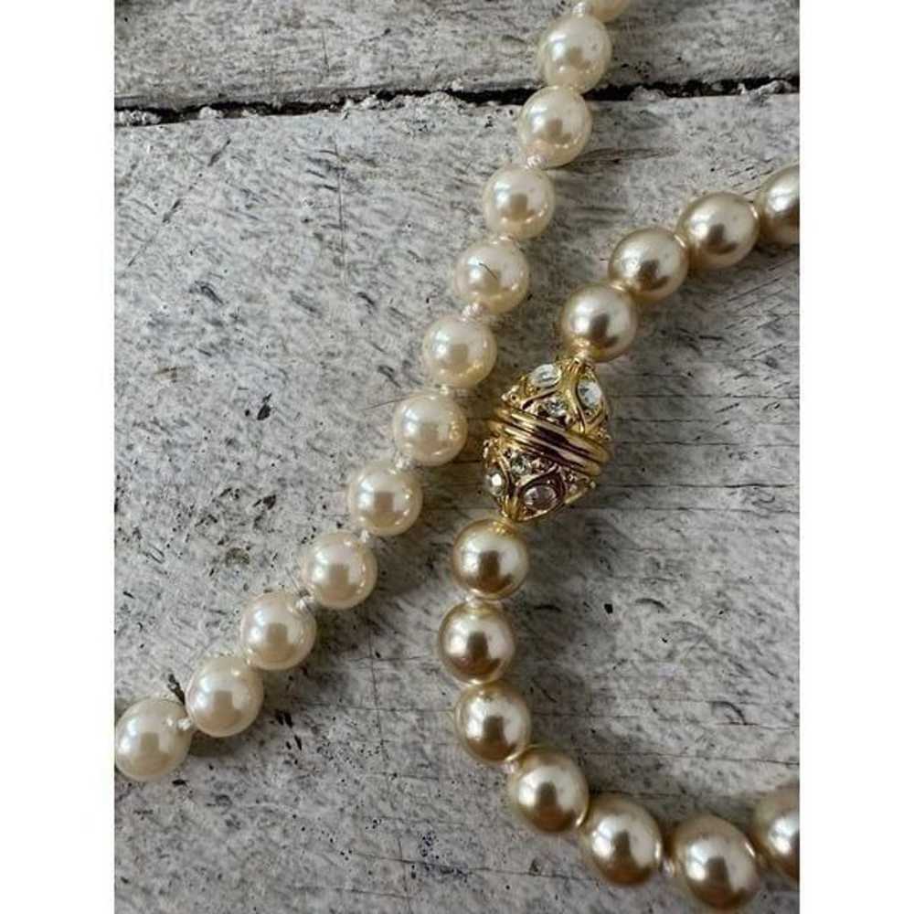 Vintage Faux Pearl Rhinestone 3 Piece Bundle - image 3