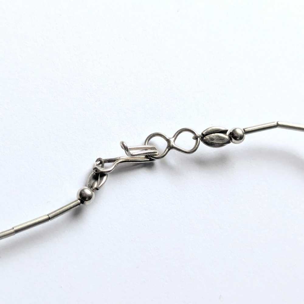 Vintage liquid silver sterling silver necklace na… - image 6