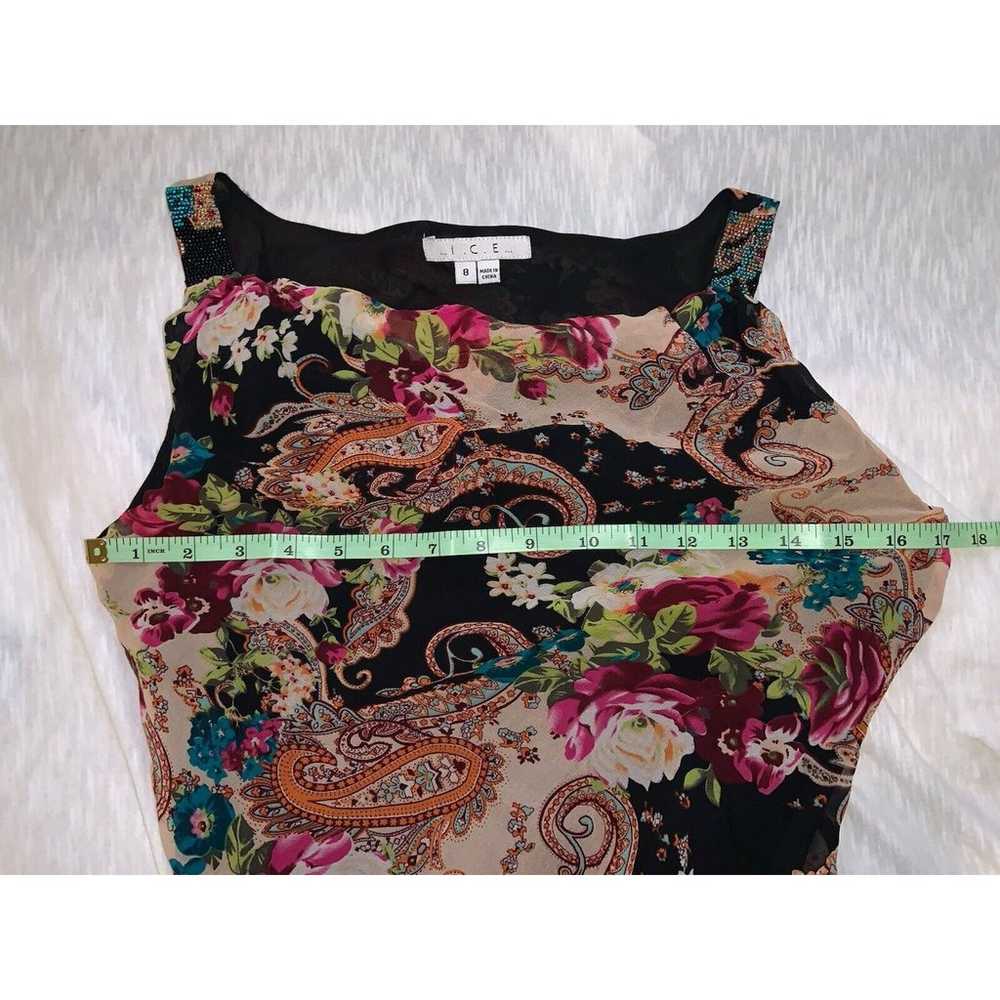 Vintage Y2K ICE Brand Silk Floral Bias Cut Fairy … - image 11