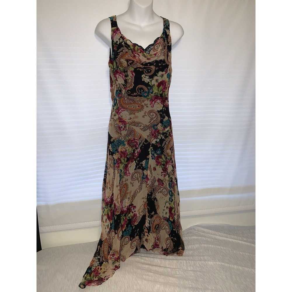 Vintage Y2K ICE Brand Silk Floral Bias Cut Fairy … - image 2