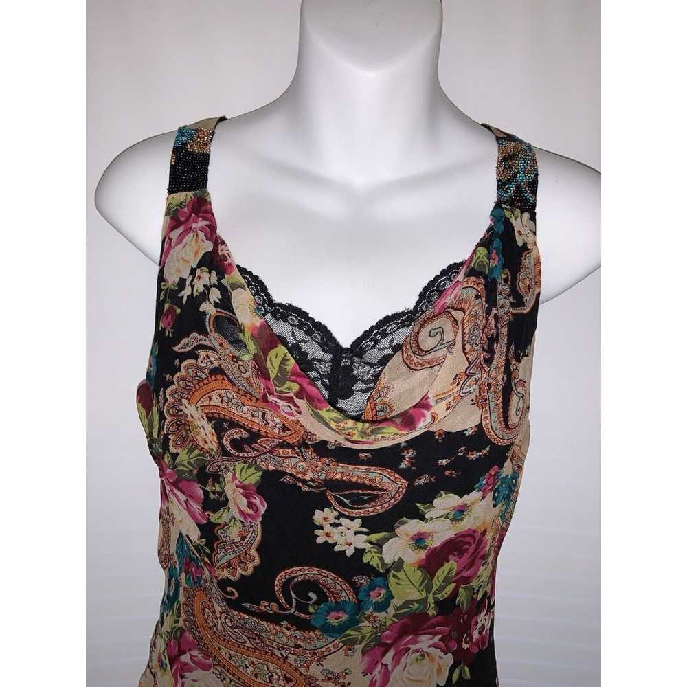 Vintage Y2K ICE Brand Silk Floral Bias Cut Fairy … - image 4