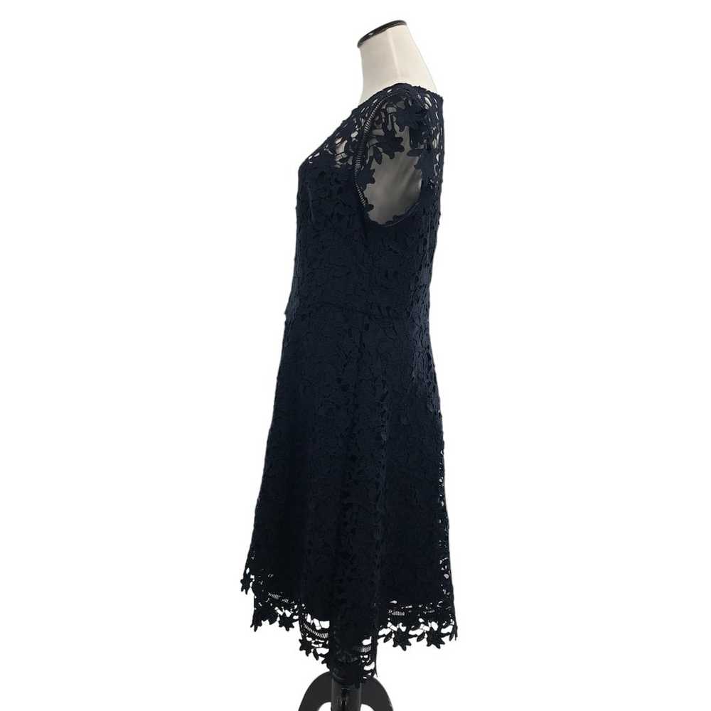 Eliza J Navy Blue Lace Asymmetric Cocktail Dress - image 9