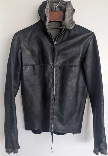 Ma+ Ma+ Long Sleeve Aviator Hooded Leather w/ Wool