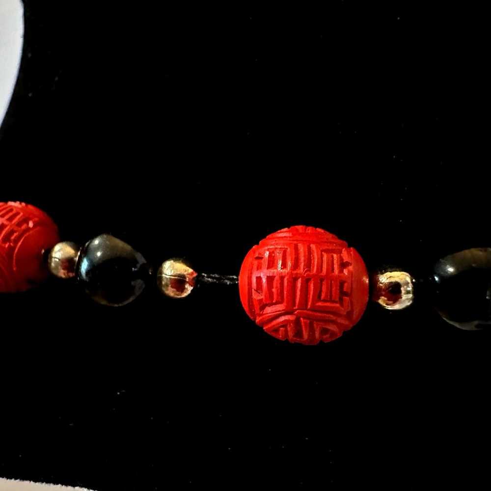 Vintage 1960s  Chinese Carved Necklace - image 3