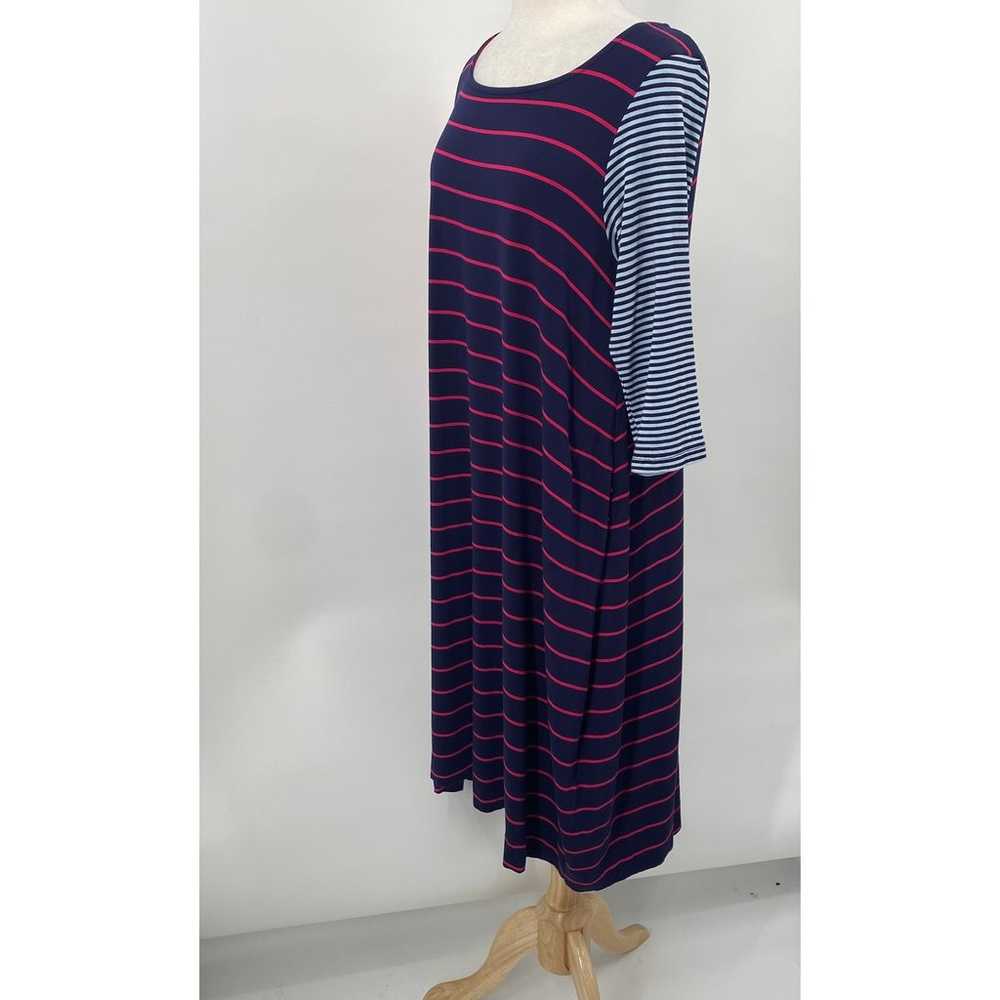 Alembika Midi Dress Jersey Knit Mixed Stripe Patt… - image 4