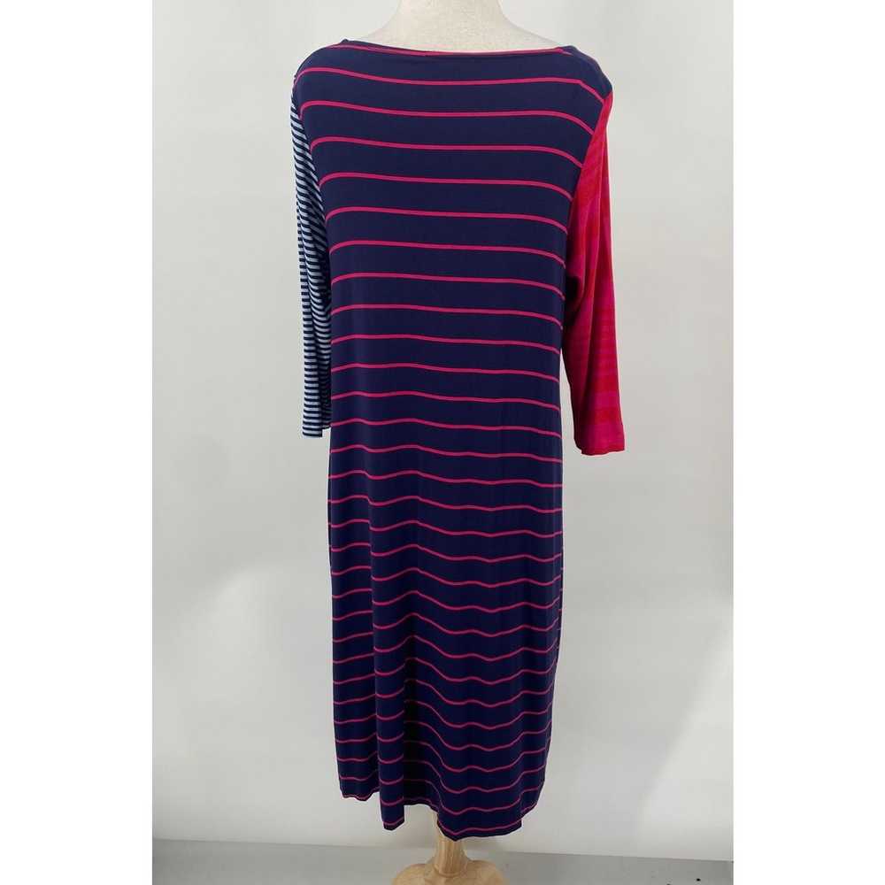 Alembika Midi Dress Jersey Knit Mixed Stripe Patt… - image 5