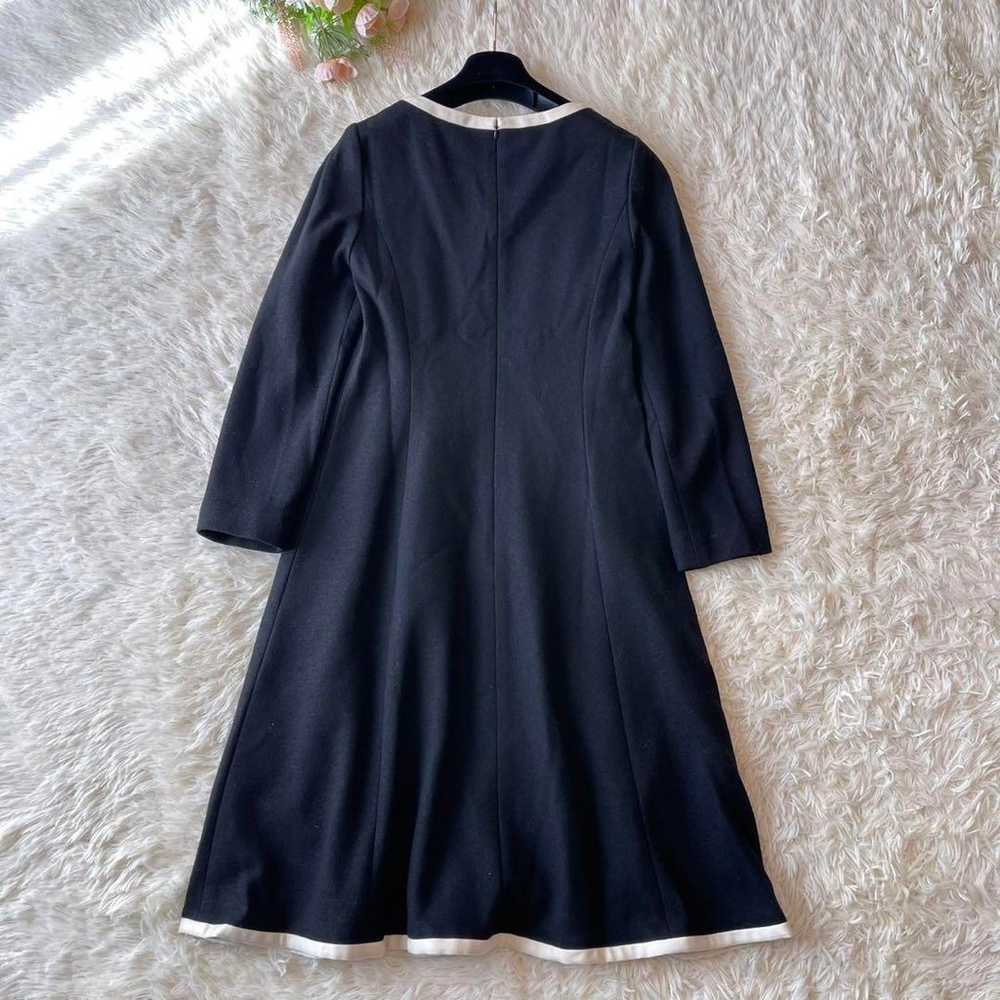 M'S GRACY Knit Jersey Wool Blend Dress Black 38 - image 7