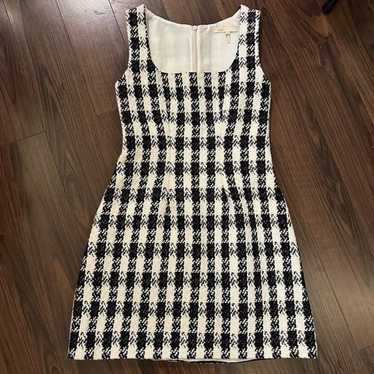 Maje houndstooth dress black and white 38