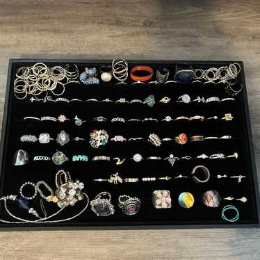 Huge lot of Fashion / Costume / Cocktail Rings  o… - image 1