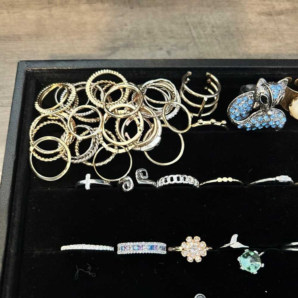 Huge lot of Fashion / Costume / Cocktail Rings  o… - image 2