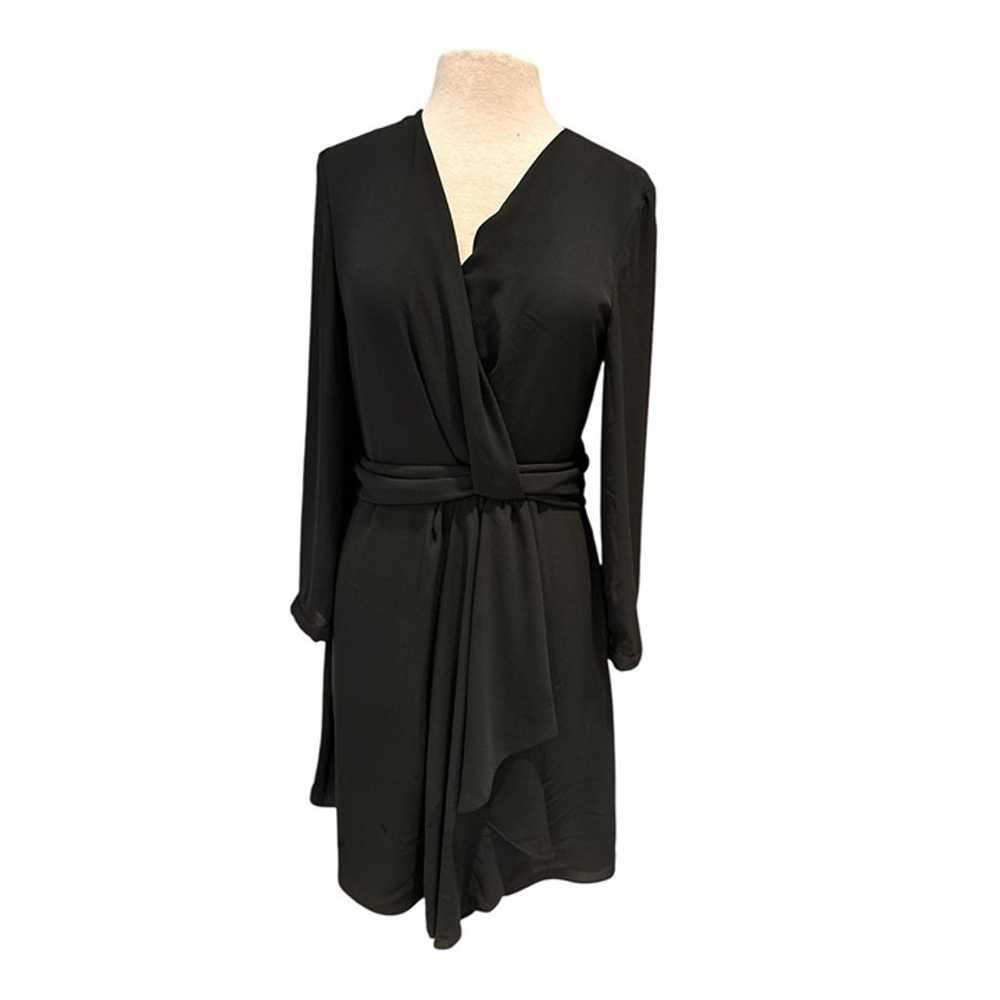 Emporio Armani Womens Wrap Dress Black Long Sleev… - image 1