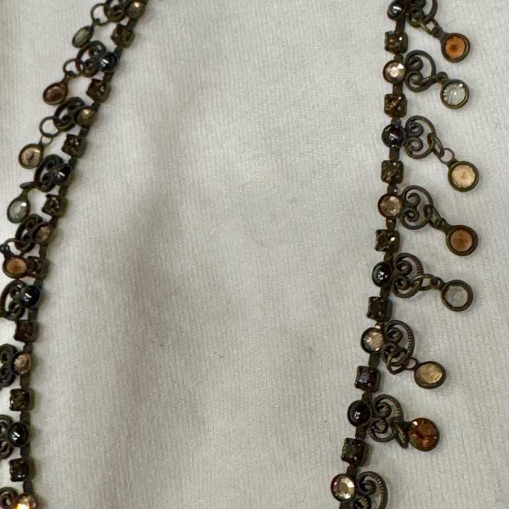 Vintage Sorelli Brown Crystal Necklace & Earring … - image 8