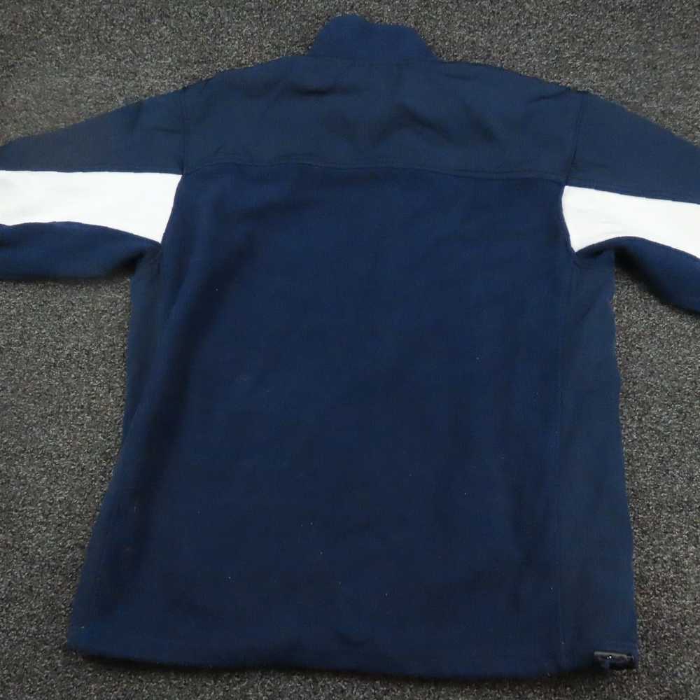 Puma Navy Blue and White Fleece Mock Neck 1/2 Zip… - image 6