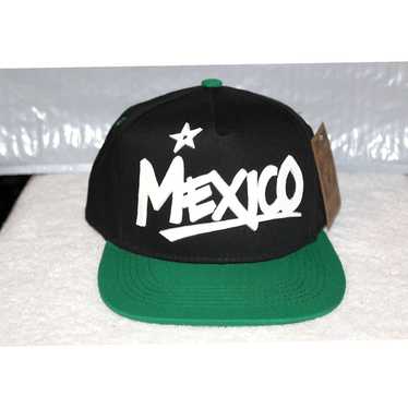 Vintage Authentic Green and Black Mexico Flat Bil… - image 1