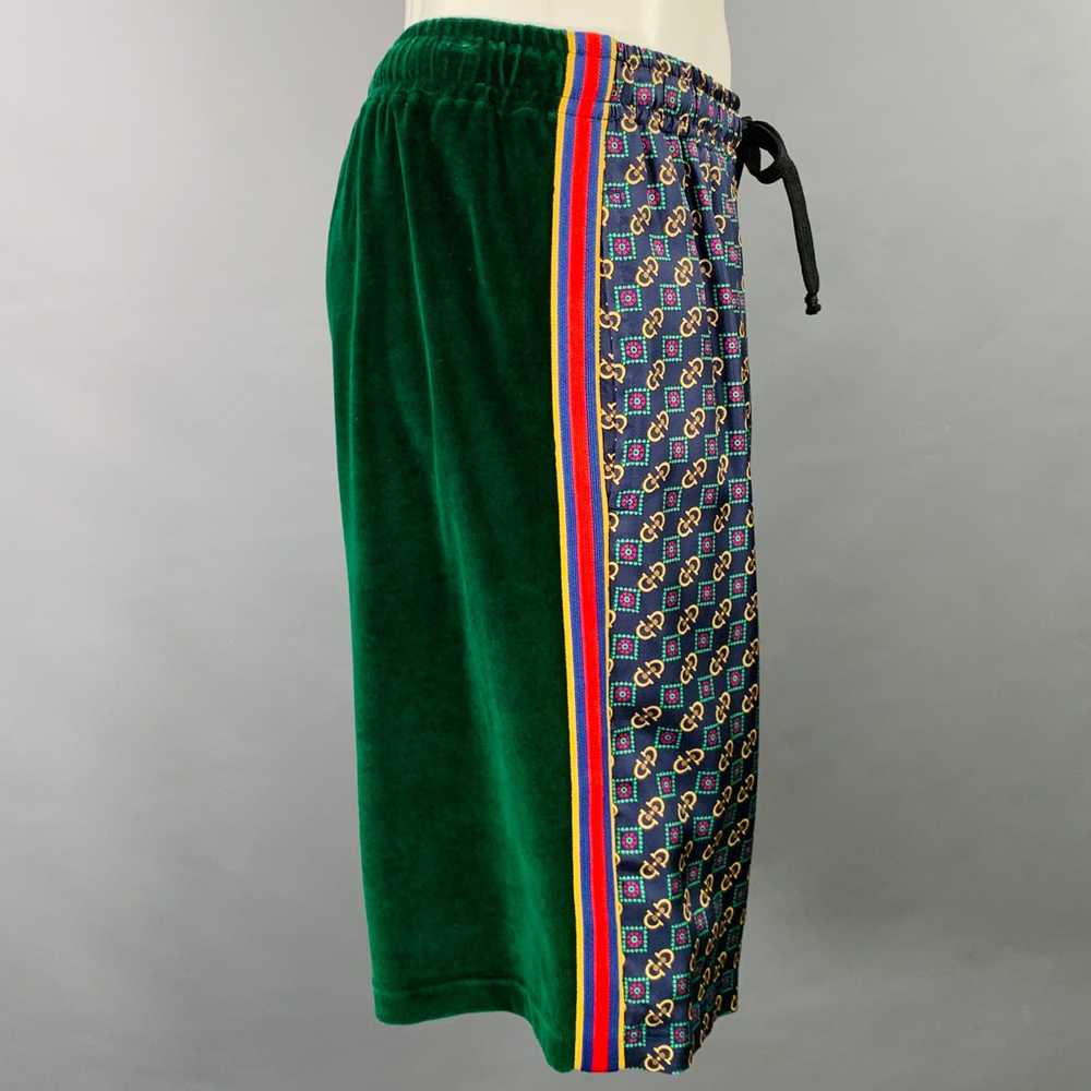 Gucci GUCCI Size S Green Multi Color Stripe Cotto… - image 2