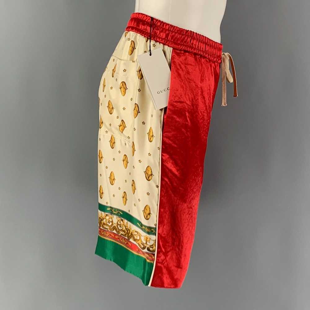 Gucci Red Beige Graphic Acetate Shorts - image 2